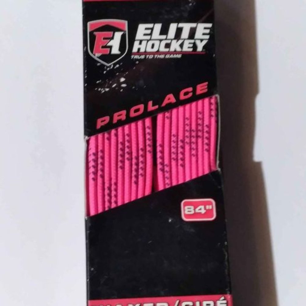 Elite Hockey Waxed Skate Laces- Pink- 84 Cm- New In Box